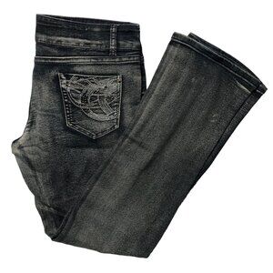Arco Iris Jeans Womens Size 9 Embellished Pockets Black Denim Pants